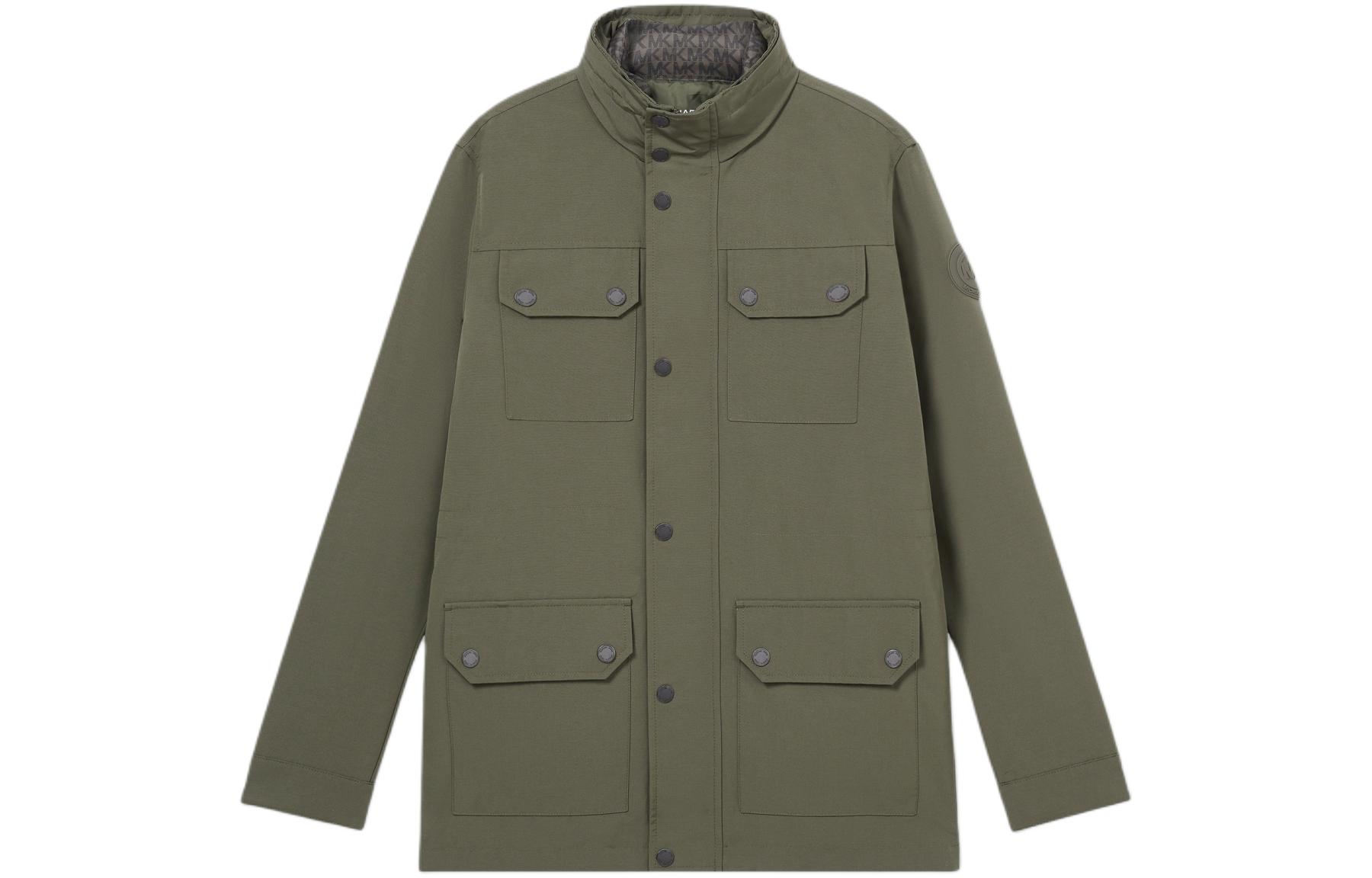 MICHAEL KORS Olive Shirt-Style Jacket with Pocket Details CS2203C39S391