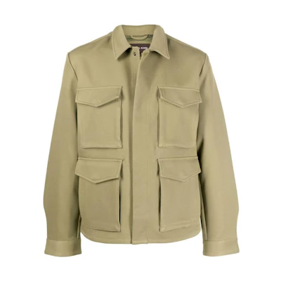 MICHAEL KORS Olive Striped Colorblock Casual Hoodie CS2603N320-391