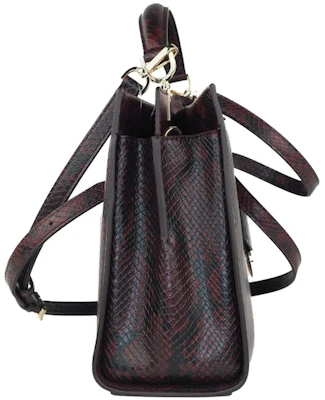 Michael Kors Penelope Beg Tangkai Atas Medium Cetakan Ular Merlot Order Michael Kors Penelope Beg Tangkai Atas Medium Cetakan Ular Merlot