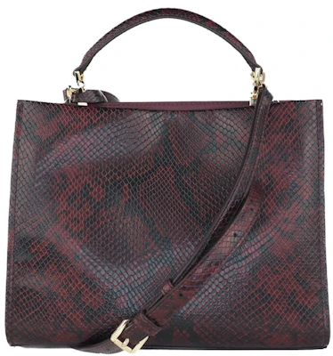 Michael Kors Penelope Beg Tangkai Atas Medium Cetakan Ular Merlot Lookbook Michael Kors Penelope Beg Tangkai Atas Medium Cetakan Ular Merlot