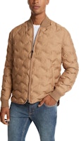 Michael Kors Quilted Zip-Up Jacket for Men in Solid Camel Brown. CF3200N9ZU-1211 Michael Kors Quilted Zip-Up Jacket for Men in Solid Camel Brown. CF3200N9ZU-1211