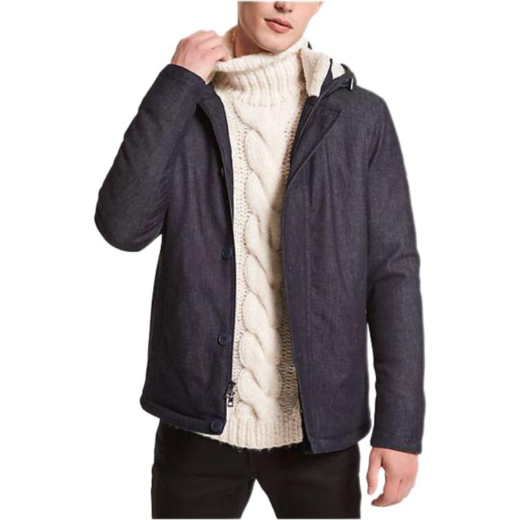 MICHAEL KORS Ski Capsule FW22 Colorblock Zip Jacket Navy Blue CR3606Q2LY-413