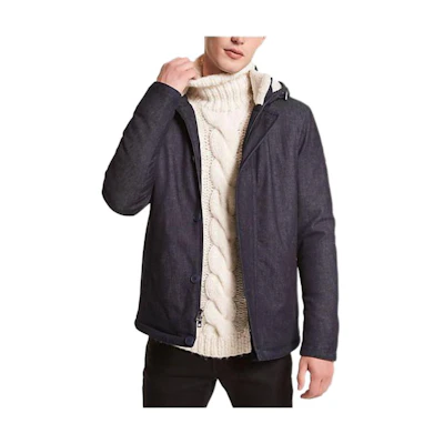 MICHAEL KORS Ski Capsule FW22 Colorblock Zip Jacket Navy Blue CR3606Q2LY-413