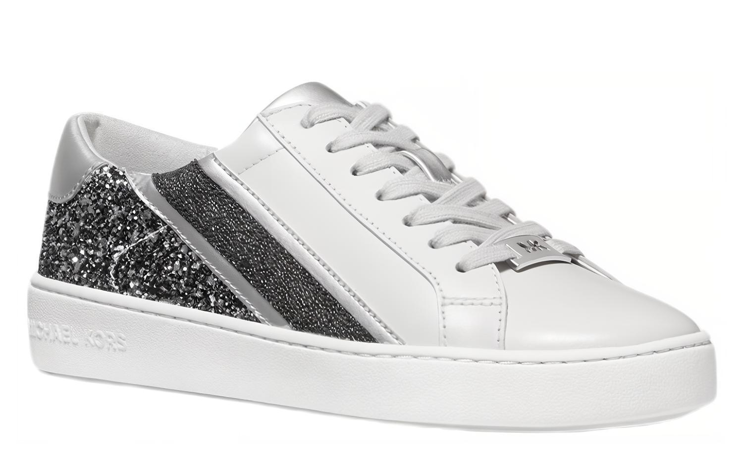 MICHAEL KORS Slade 'Striped Logo Glitter - White Black' 圖 3