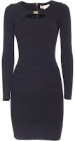 Michael Kors Slim Fit Long Sleeve Black Crew Neck Mini Dress MF381QU33D-001 Michael Kors Slim Fit Long Sleeve Black Crew Neck Mini Dress MF381QU33D-001