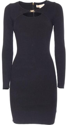 マイケルコース スリムフィット 長袖 ブラック クルーネック ミニドレス MF381QU33D-001 Order マイケルコース スリムフィット 長袖 ブラック クルーネック ミニドレス MF381QU33D-001