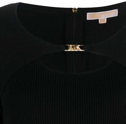 マイケルコース スリムフィット 長袖 ブラック クルーネック ミニドレス MF381QU33D-001 Sizing マイケルコース スリムフィット 長袖 ブラック クルーネック ミニドレス MF381QU33D-001