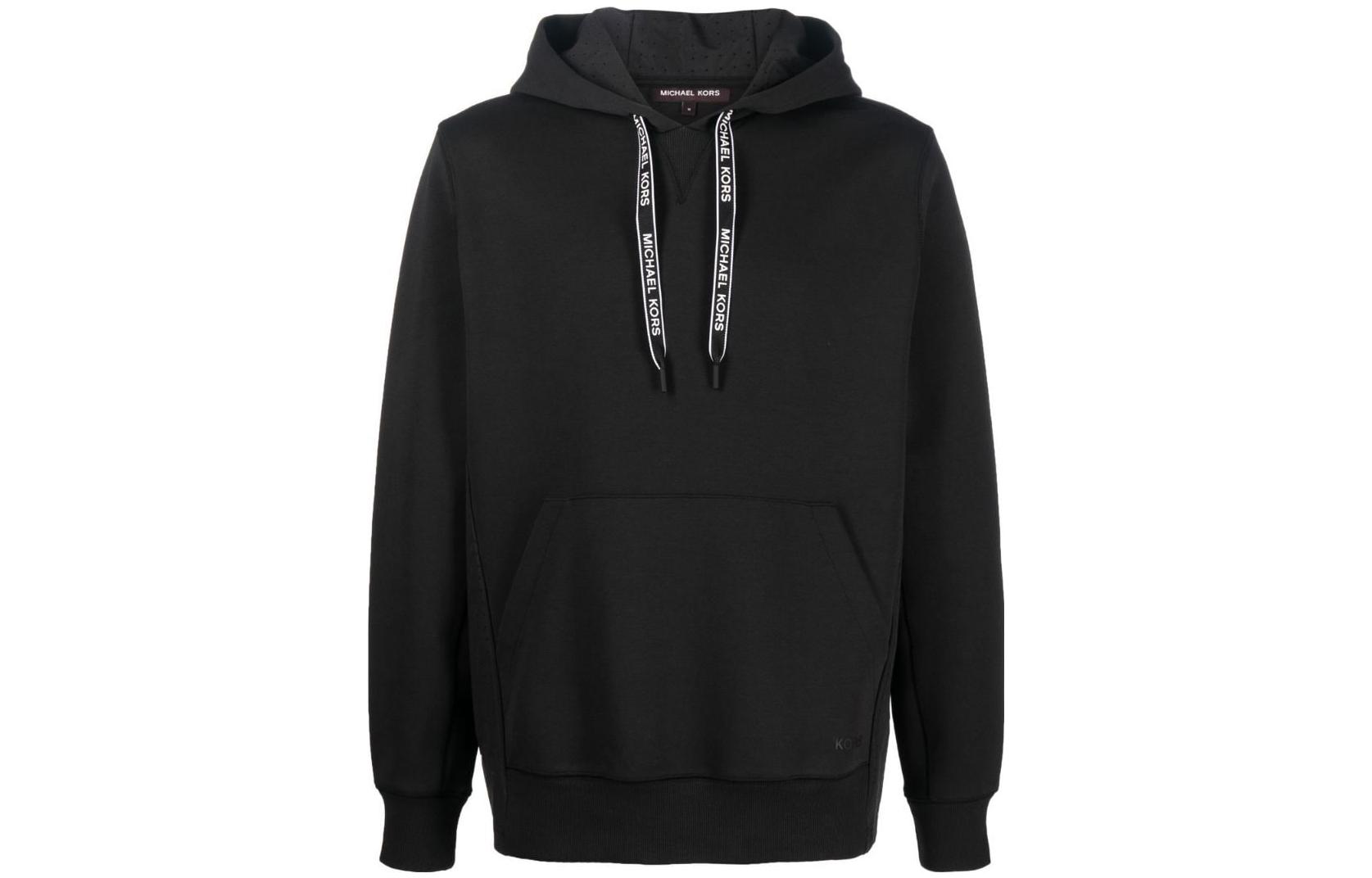 MICHAEL KORS Solid Color Black Zip-Up Jacket Long Sleeve MFP29451-0001