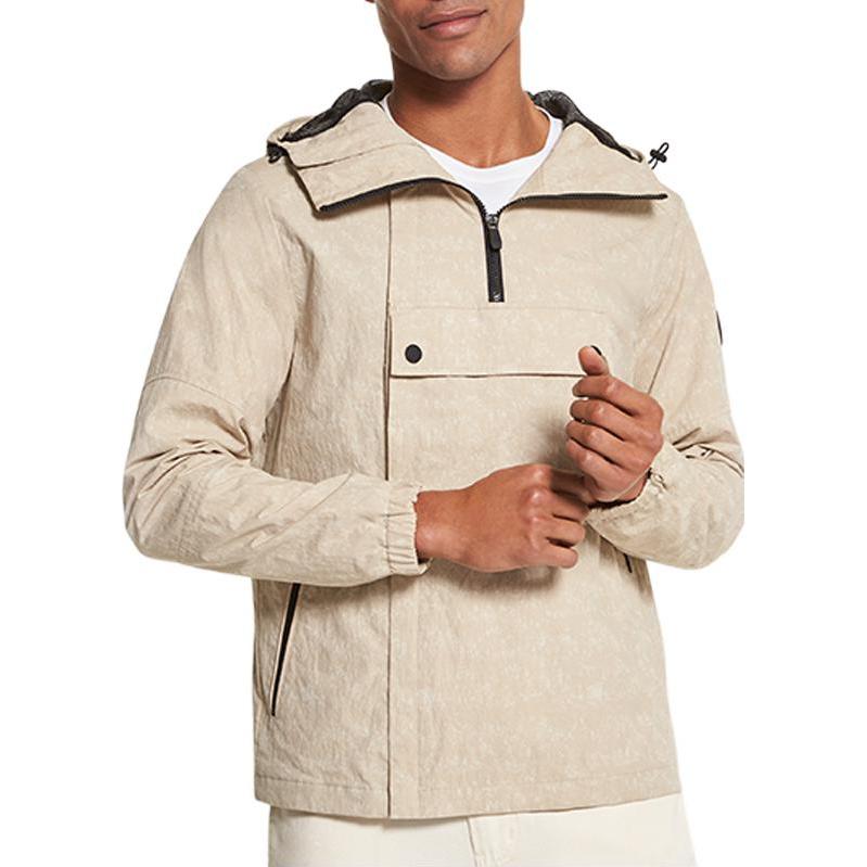 MICHAEL KORS Solid Color Logo Hooded Zip Jacket CF351LN1X4-2902