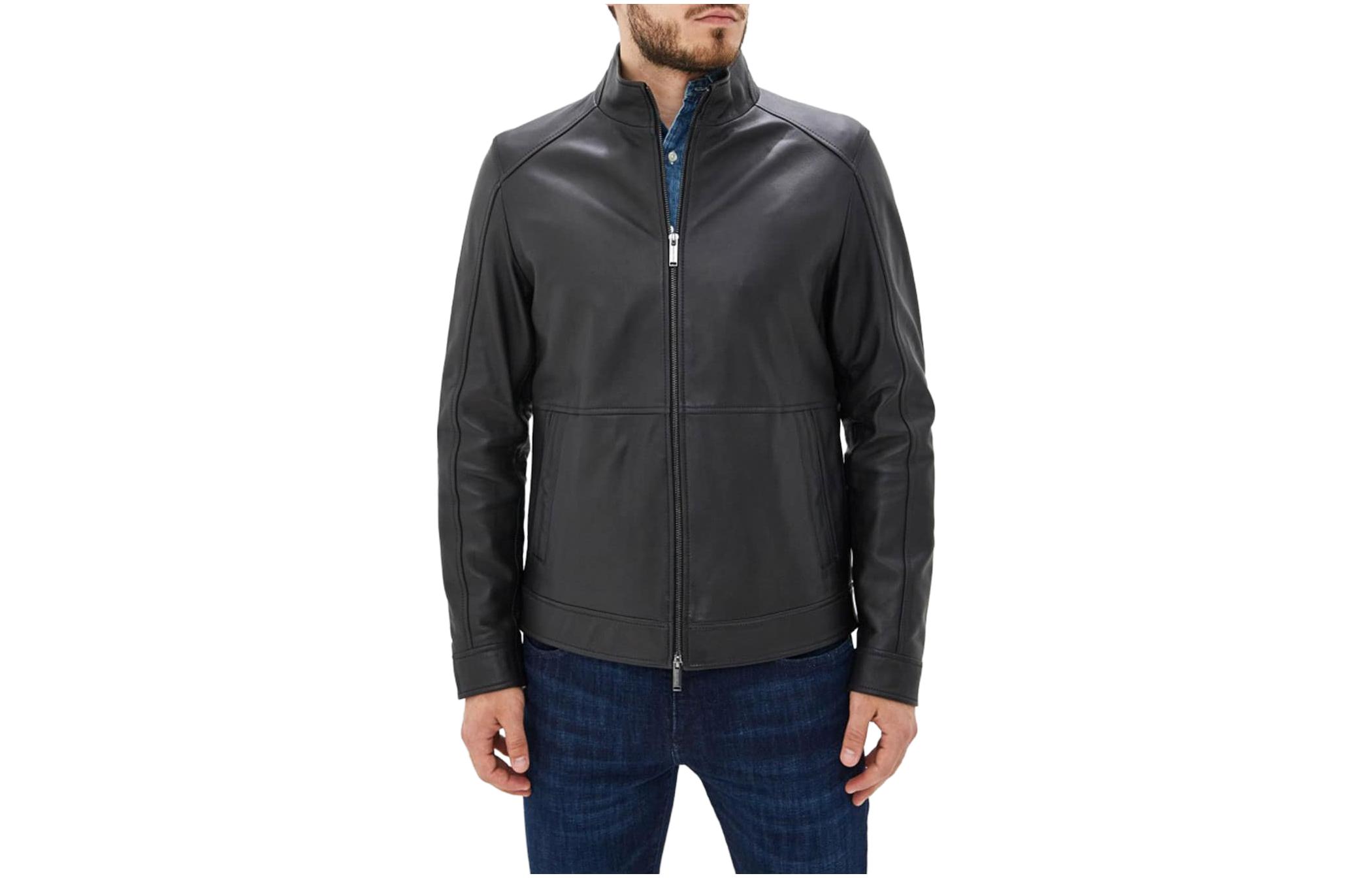 MICHAEL KORS Solid Color Zip-Up Jacket Black CR320517YV-001