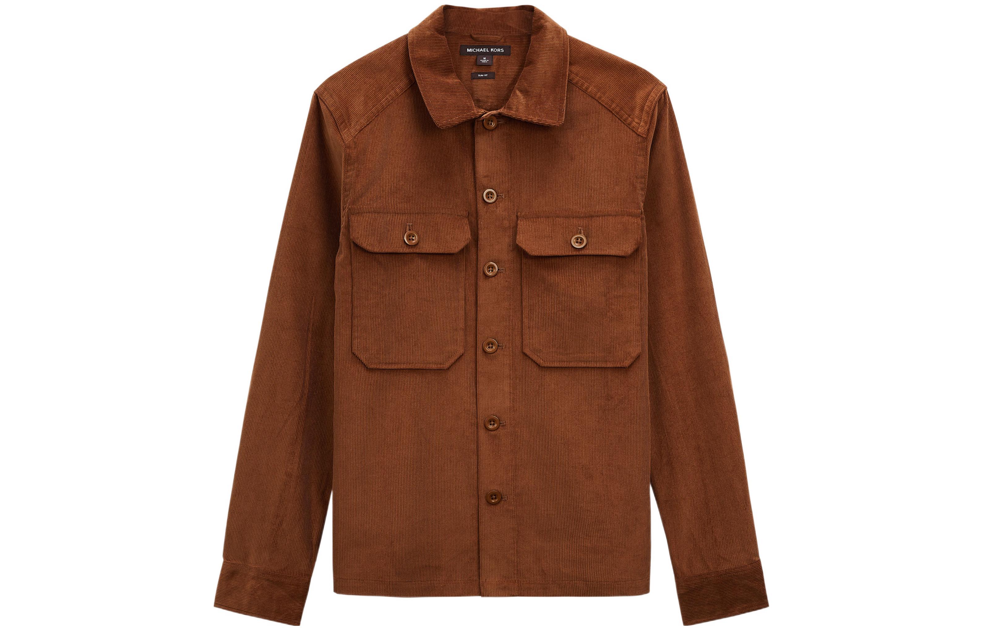 MICHAEL KORS Solid Pocket Shirt Jacket Off-White CF1402334D104