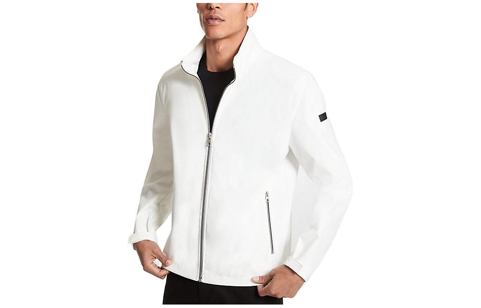 MICHAEL KORS Solid Zip-Up Long-Sleeve Jacket Tan () CS2800J4R4-1211