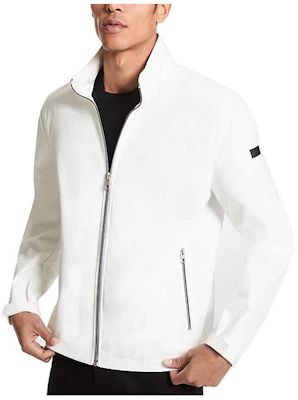MICHAEL KORS Jaket Putih Solid Zip-Up dengan Kerah Berdiri MFP29451-0100 Buy MICHAEL KORS Jaket Putih Solid Zip-Up dengan Kerah Berdiri MFP29451-0100