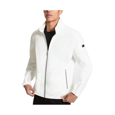 MICHAEL KORS Solid Zip-Up Long-Sleeve Jacket Tan () CS2800J4R4-1211
