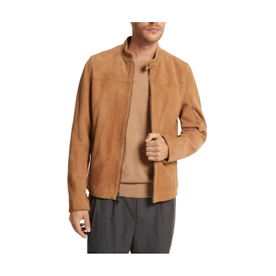 MICHAEL KORS Solid Zip-Up Stand Collar Jacket CS2800J4R4-0200