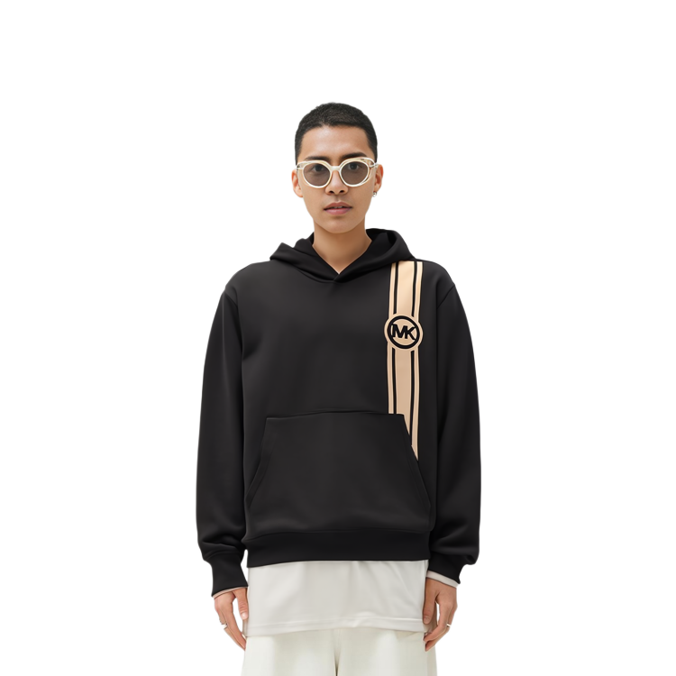 Purchase 迈克高仕 SS22 黑色条纹logo印花连帽衫 CU251071X4001