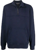 MICHAEL KORS SS22 Blue Half-Zip Cotton Pullover Sweatshirt CS251175E8401 MICHAEL KORS SS22 Blue Half-Zip Cotton Pullover Sweatshirt CS251175E8401