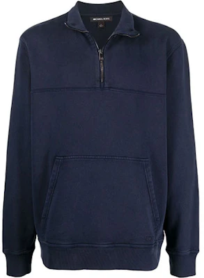 MICHAEL KORS SS22 Blue Half-Zip Cotton Pullover Sweatshirt CS251175E8401 Buy MICHAEL KORS SS22 Blue Half-Zip Cotton Pullover Sweatshirt CS251175E8401
