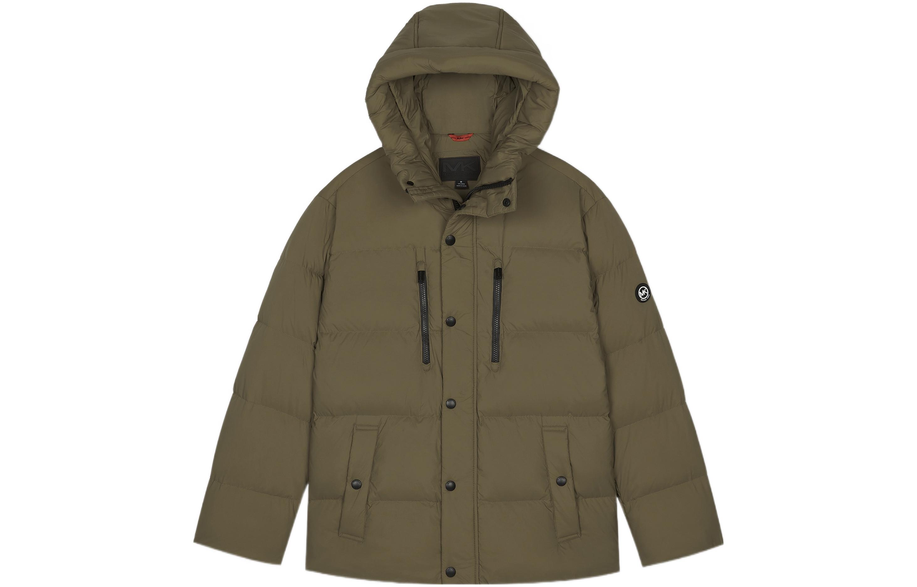 Michael Kors SS23  Solid Double-Zip Hooded Down Jacket Light Brown. MC65602D-253