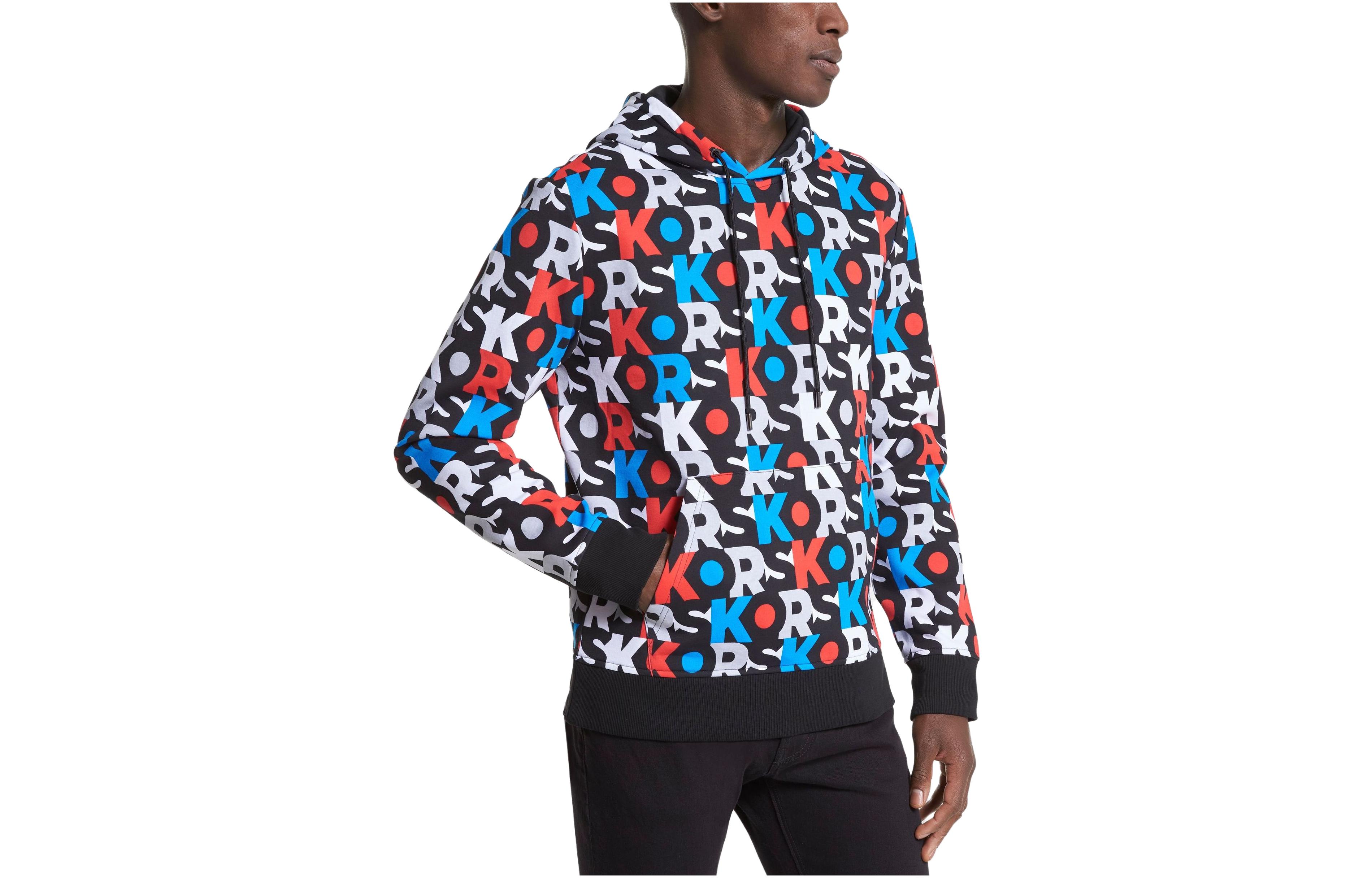 MICHAEL KORS SS23 All-Over Logo Print Sweatshirt Multi-Color for Men OS351EV8E4-001