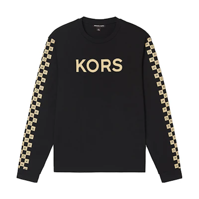 MICHAEL KORS SS23 Black Logo Print Crewneck Sweatshirt CR351BN1V2-001