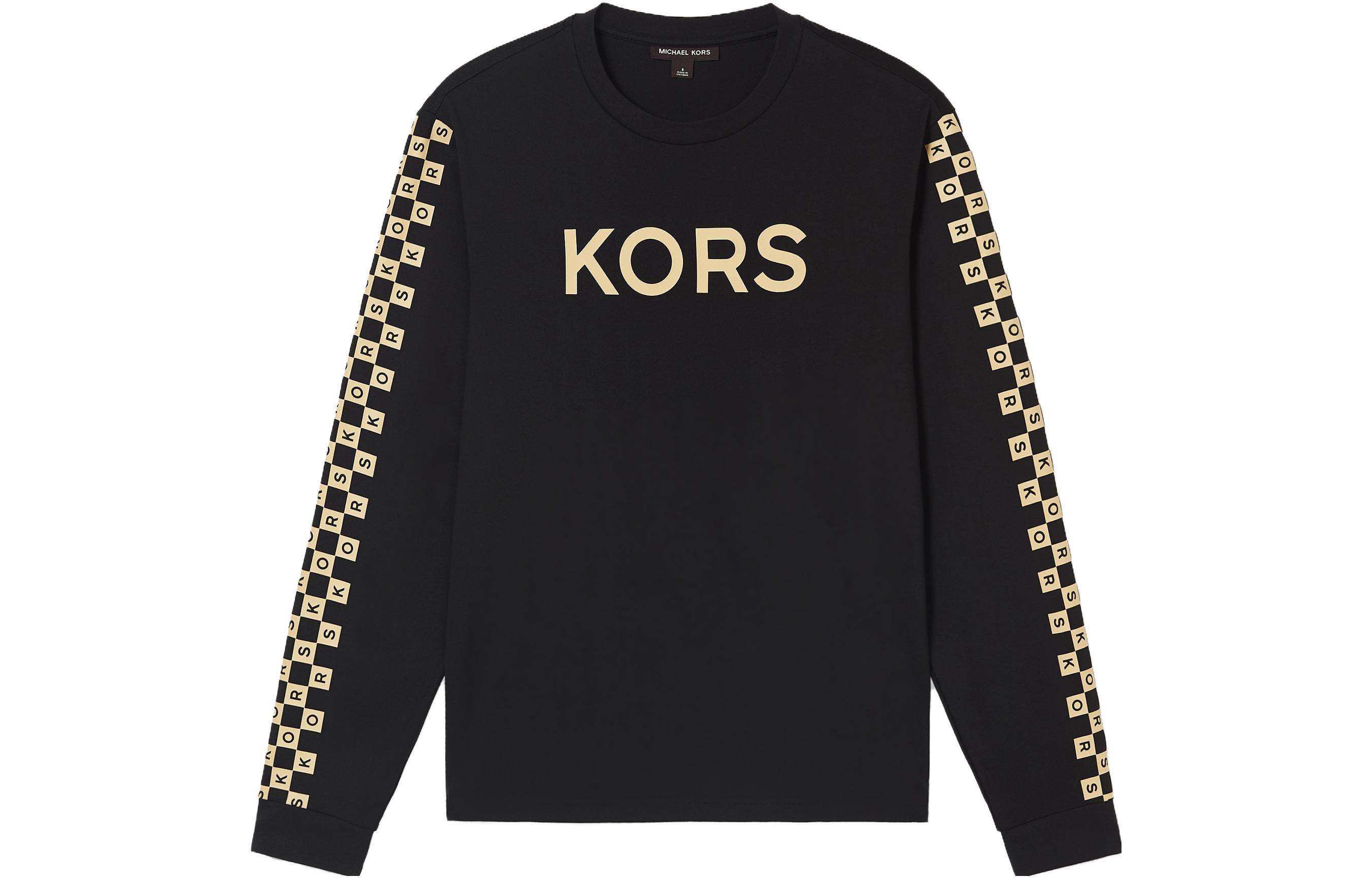 Order 迈克高仕 SS23 黑色标志印花圆领卫衣 CR351BN1V2-001