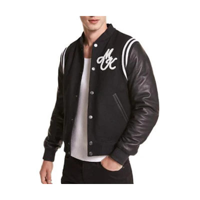 MICHAEL KORS SS23 Black Patchwork Zip-Up Jacket CF2204D77C-001