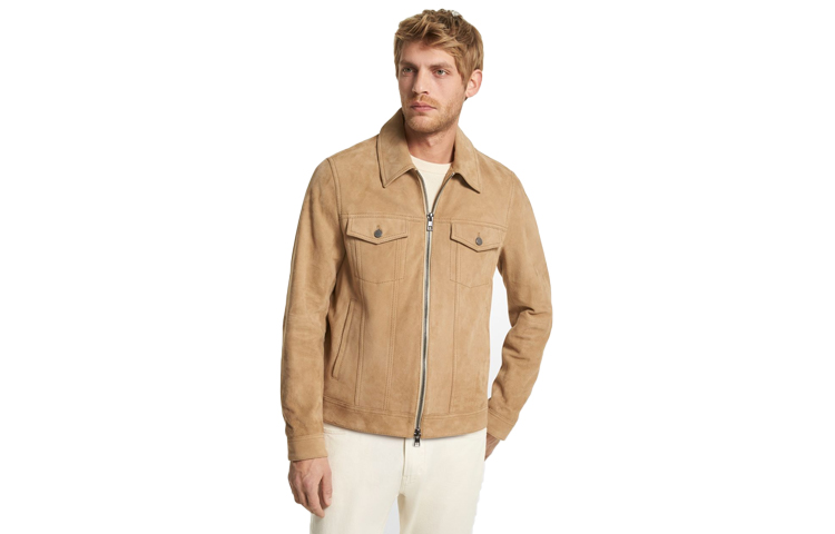MICHAEL KORS SS23 Khaki Solid Zip Button Pocket Jacket CS3205Y9L1-250