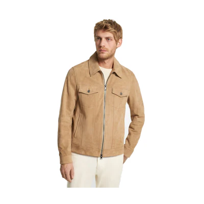 MICHAEL KORS SS23 Khaki Solid Zip Button Pocket Jacket CS3205Y9L1-250