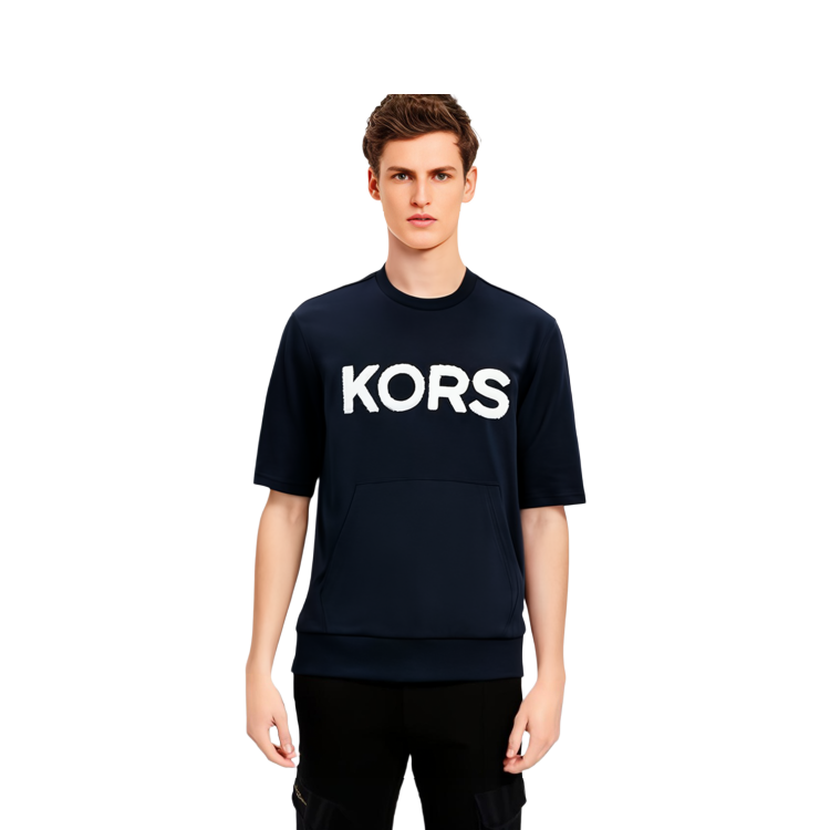 Purchase 迈克高仕 SS23 标志印花短袖圆领卫衣 深蓝色 OS250S95MF-401