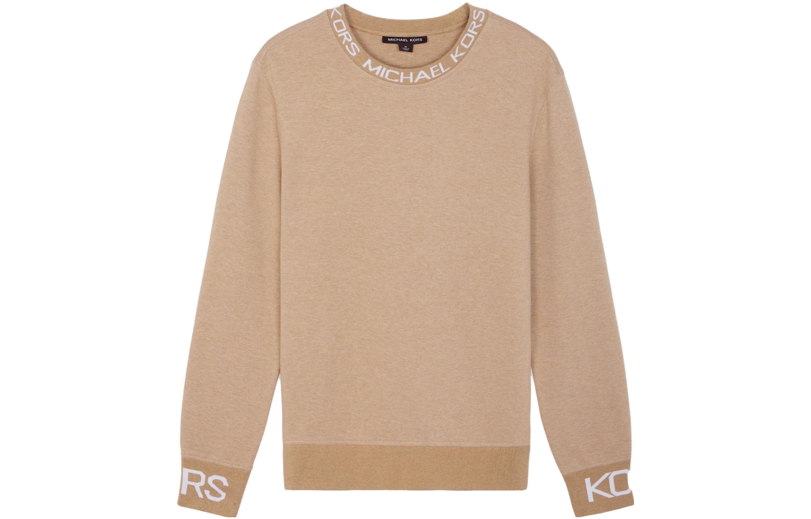 MICHAEL KORS SS23 Logo Print Crewneck Sweatshirt Camel OU150595MF-254