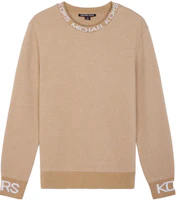 MICHAEL KORS SS23 Logo Print Crewneck Sweatshirt Camel OU150595MF-254 MICHAEL KORS SS23 Logo Print Crewneck Sweatshirt Camel OU150595MF-254
