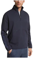 MICHAEL KORS SS23 Logo Print Half-Zip High-Neck Sweatshirt Navy OS351GY5MF-401 MICHAEL KORS SS23 Logo Print Half-Zip High-Neck Sweatshirt Navy OS351GY5MF-401