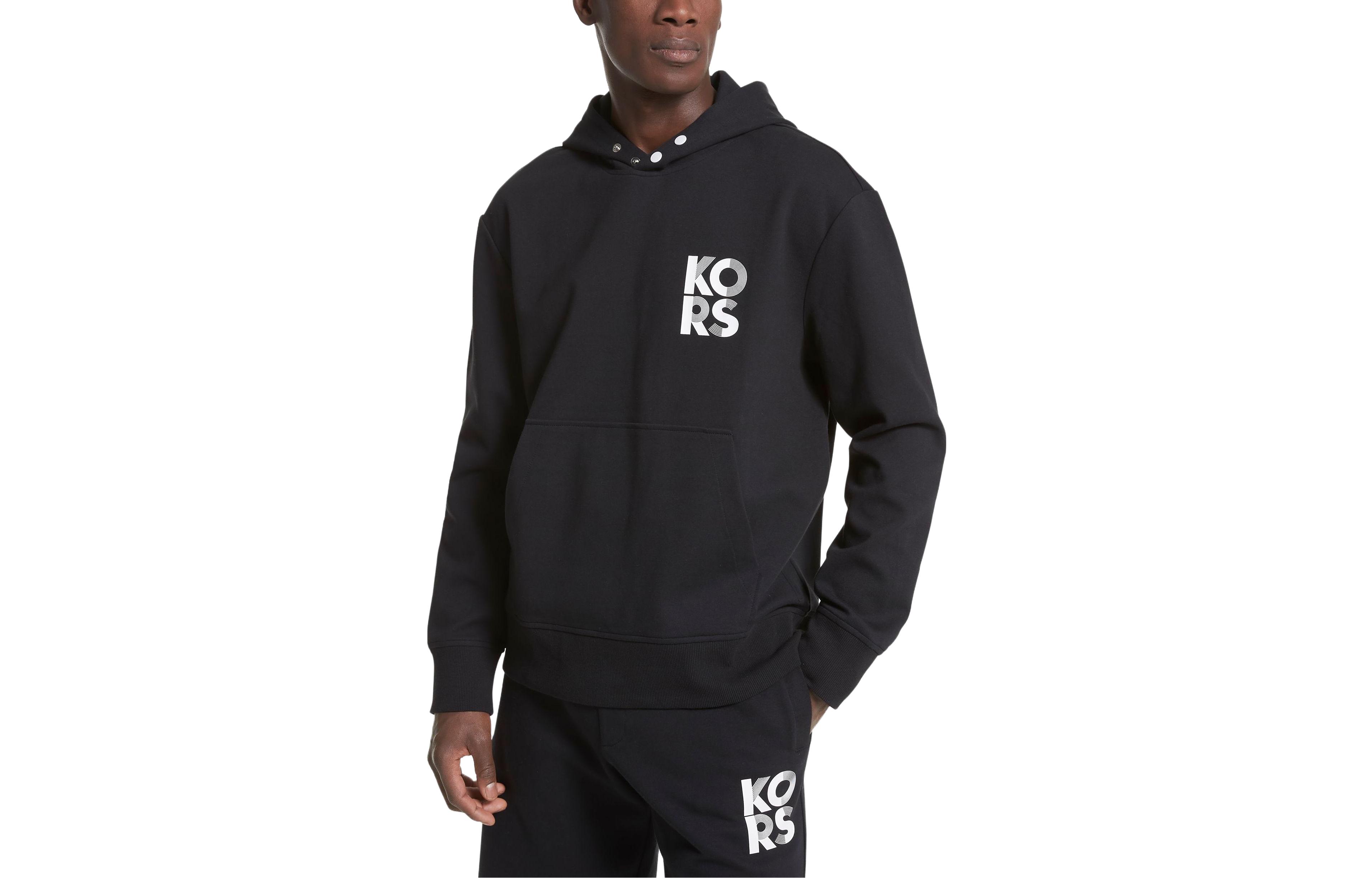 MICHAEL KORS SS23 Logo Print Hoodie Black Casual Wear CF2518T5MF-001