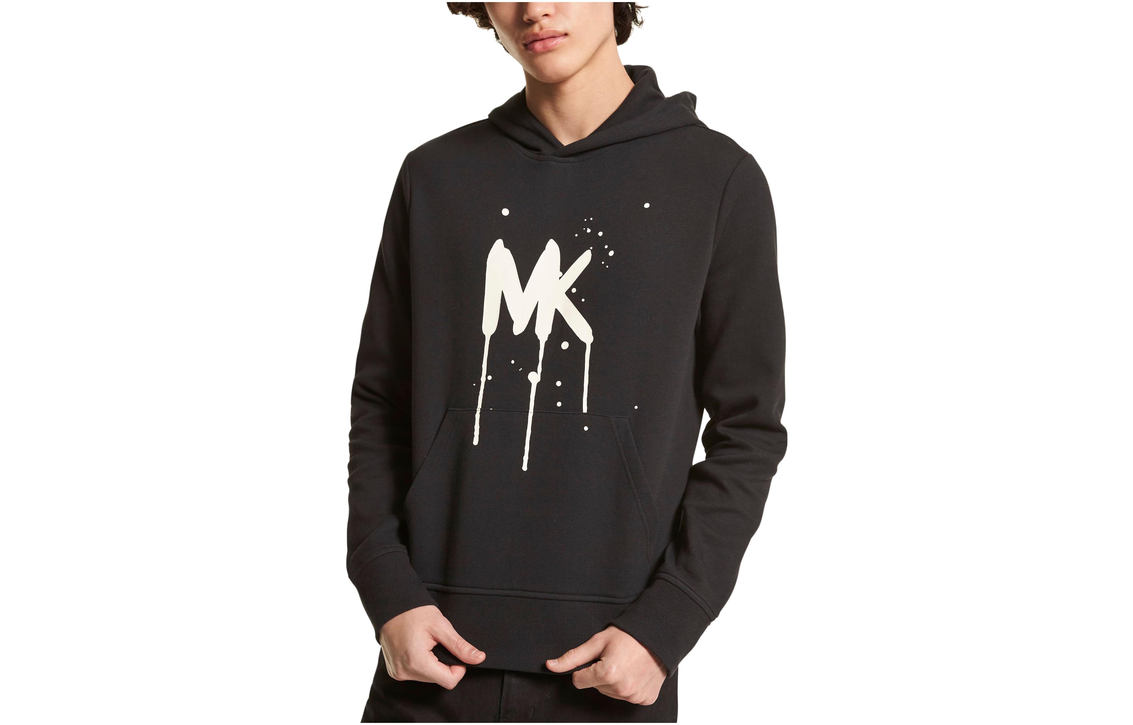 MICHAEL KORS SS23 Logo Print Hoodie Black CS2603M469-001