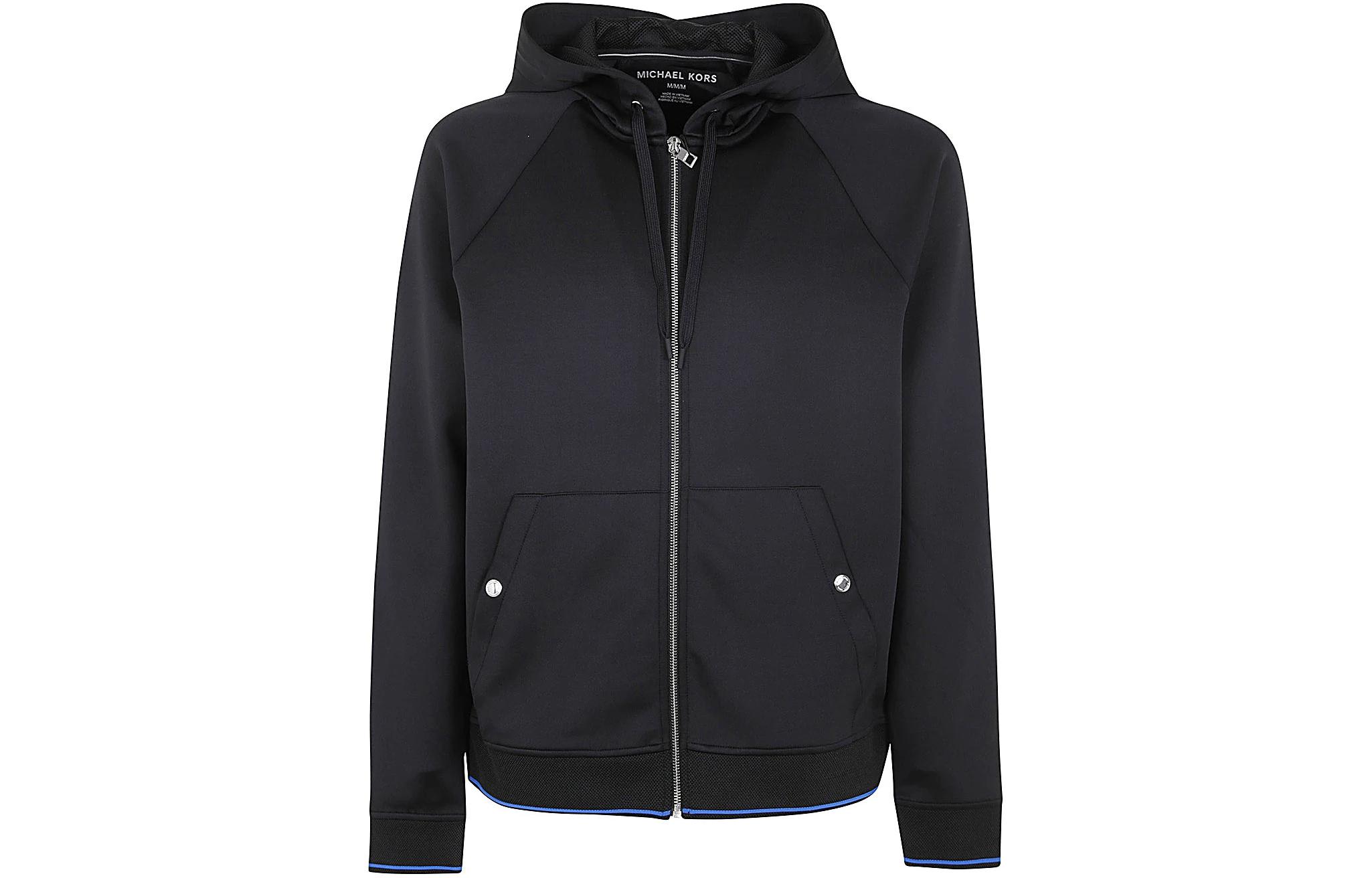 MICHAEL KORS SS24 Blue Solid Button-Up Pocket Jacket CS4906K0UK-436