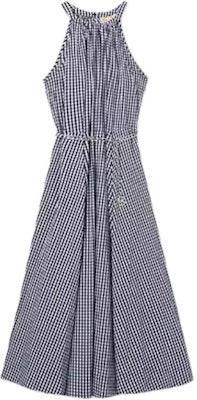 迈克高仕 SS24 女士海军蓝格纹无袖中长连衣裙 JT482I5ET3-482 Order 迈克高仕 SS24 女士海军蓝格纹无袖中长连衣裙 JT482I5ET3-482