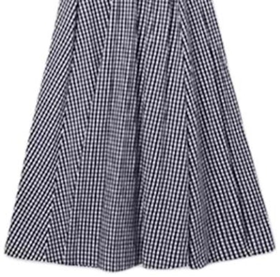 迈克高仕 SS24 女士海军蓝格纹无袖中长连衣裙 JT482I5ET3-482 Details for 迈克高仕 SS24 女士海军蓝格纹无袖中长连衣裙 JT482I5ET3-482