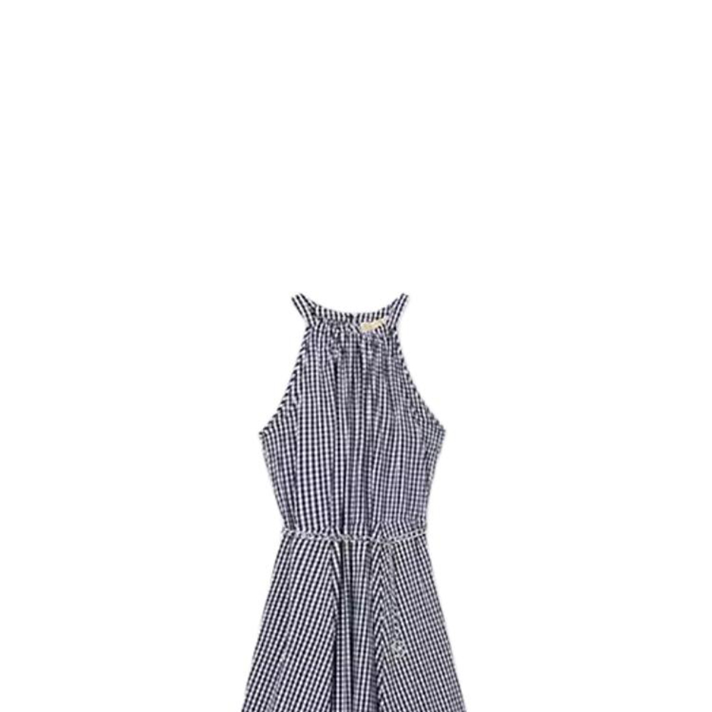 Sizing 迈克高仕 SS24 女士海军蓝格纹无袖中长连衣裙 JT482I5ET3-482