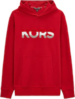 MICHAEL KORS SS24 Red Hoodie with Tri-color Gradient Logo Print for Men OR150J15MF-614 MICHAEL KORS SS24 Red Hoodie with Tri-color Gradient Logo Print for Men OR150J15MF-614
