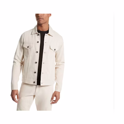 MICHAEL KORS SS24 Solid Light Gray Single-Breasted Jacket Men’s Long Sleeve CT4408JEMW-LIGHTGREY