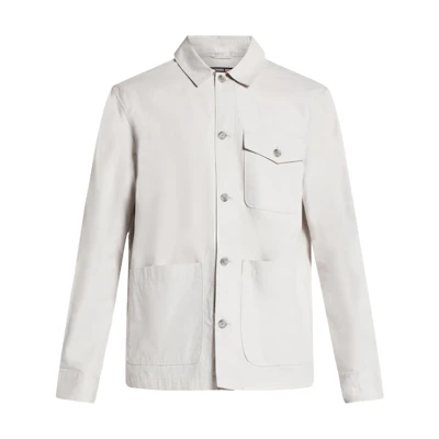 MICHAEL KORS SS24 Striped Logo Long-Sleeve Jacket Men’s Light Blue JU2206L6EZ487