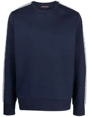 MICHAEL KORS Striped Crewneck Pullover Sweatshirt Blue CU150F85MF401 Buy MICHAEL KORS Striped Crewneck Pullover Sweatshirt Blue CU150F85MF401