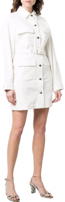 Vestido Camisero Blanco de Manga Larga con Cinturón Michael Kors. MH180VWBUG110110 Shop Vestido Camisero Blanco de Manga Larga con Cinturón Michael Kors. MH180VWBUG110110