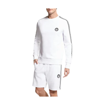MICHAEL KORS White Pullover Sweatshirt with Logo Print CS1504995D-100