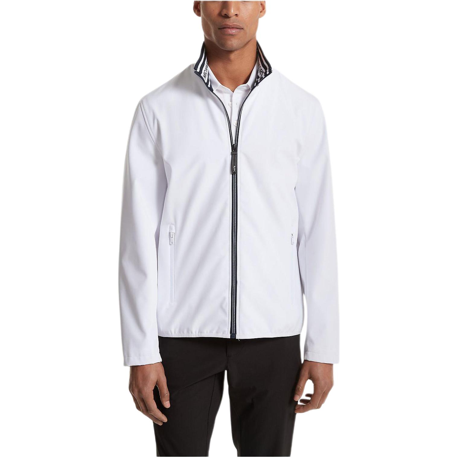 MICHAEL KORS White Zipper Logo Trim Colorblock Sweatshirt CU150865MF100