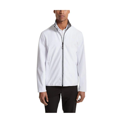 MICHAEL KORS White Zipper Logo Trim Colorblock Sweatshirt CU150865MF100
