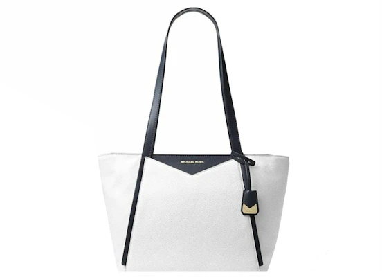 迈克高仕 Whitney 小号白色/海军蓝托特包 Buy 迈克高仕 Whitney 小号白色/海军蓝托特包