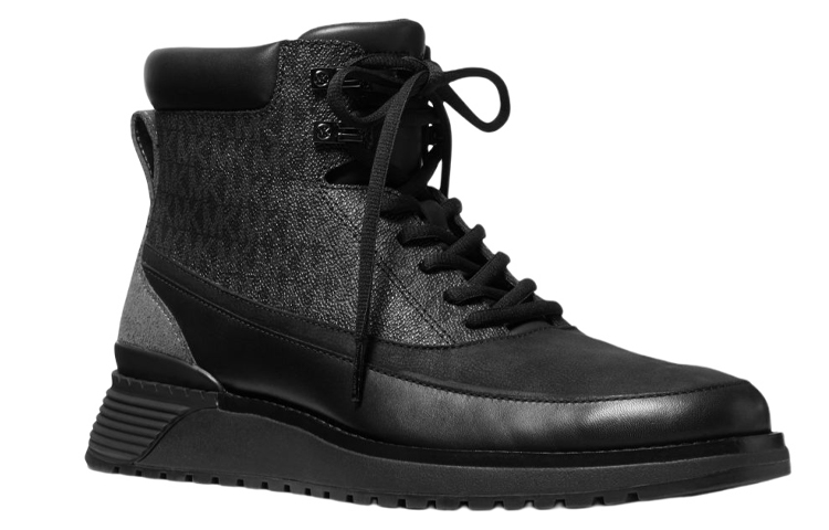 MICHAEL KORS Wyatt Canvas Boot 'Logo Print - Black' 圖 2