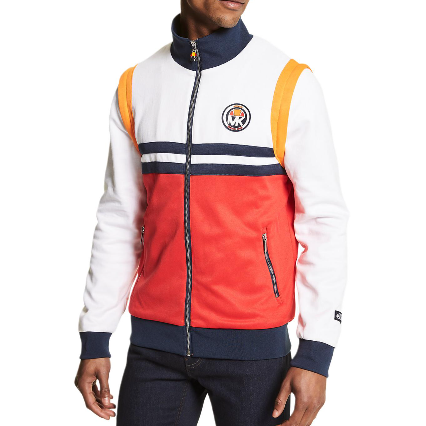 MICHAEL KORS x Ellesse Colorblock Tennis Jacket Men’s White/Red Collaboration CS250TU5HM661